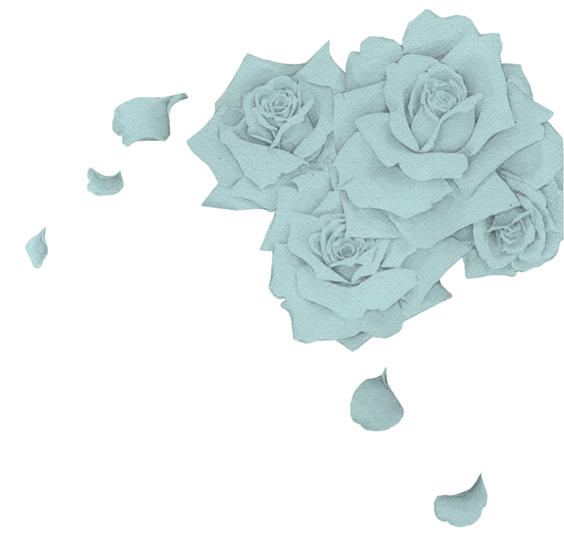 rose with pedals